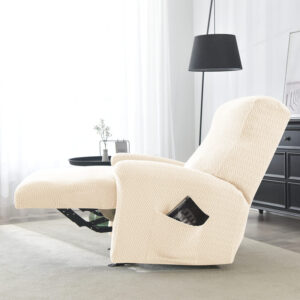 Beige Microfibre Recliner Armchair Cover