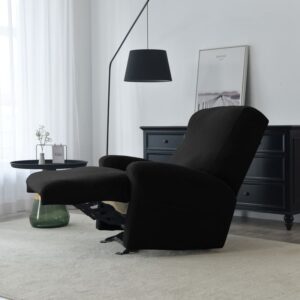 Black Jacquard Recliner Armchair Cover