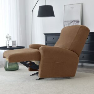 Brown Jacquard Recliner Armchair Cover