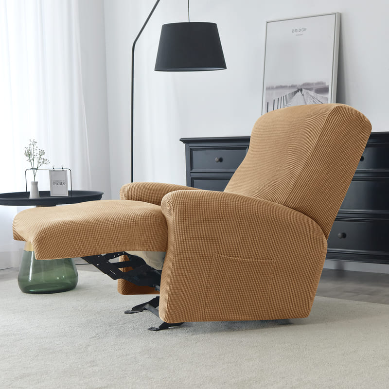 Brown Jacquard Recliner Armchair Cover 1 Brown Jacquard Recliner Armchair Cover