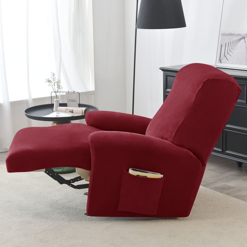 Burgundy Velvet Recliner Armchair Cover 1 Burgundy Velvet Recliner Armchair Cover