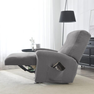Grey Microfibre Recliner Armchair Cover