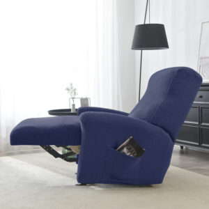 Navy Blue Microfibre Recliner Armchair Cover