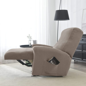 Taupe Microfibre Recliner Armchair Cover