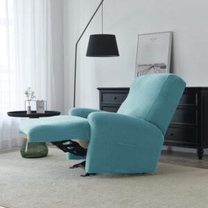 Turquoise Jacquard Recliner Armchair Cover