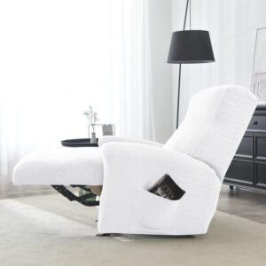 White Microfibre Recliner Armchair Cover